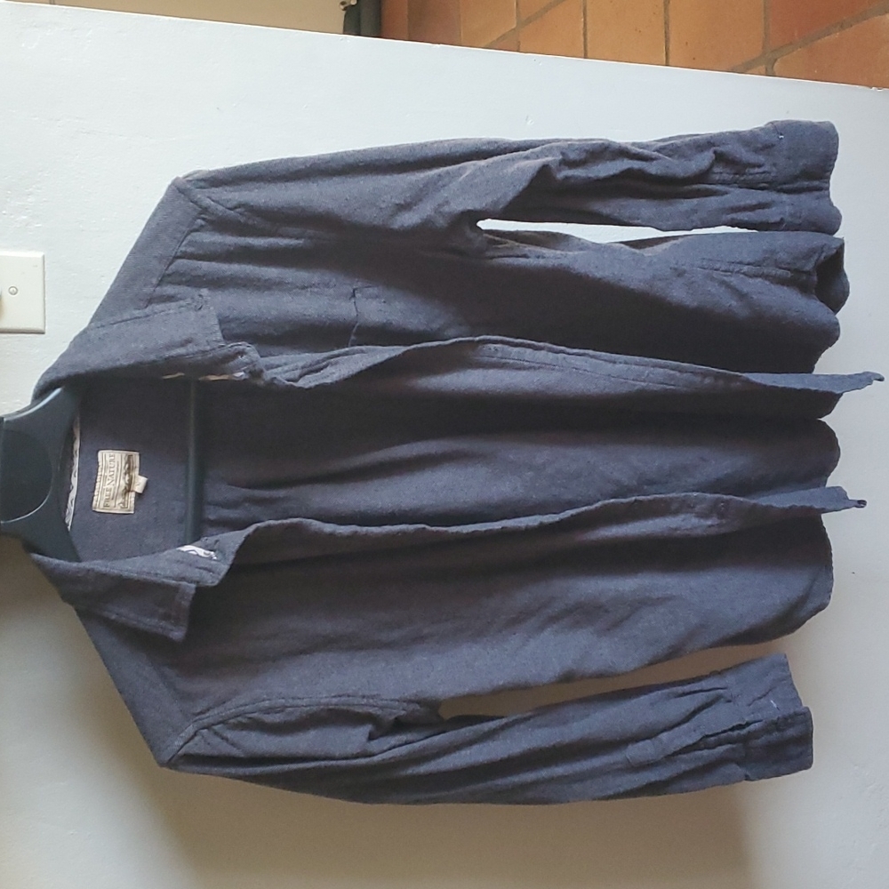Free Nature Black 100% Cotton button down Large